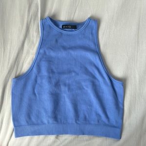 blue cropped top